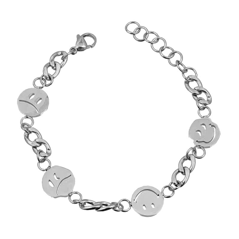 Vòng Tay Mặt Cười Phong Cách Hip Hop Cá Tính