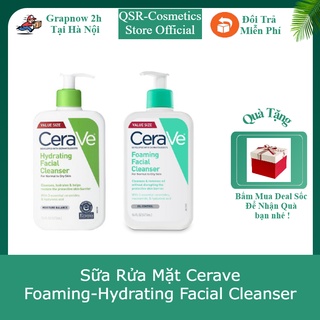 Sữa Rửa Mặt Cerave Foaming-Hydrating Facial Cleanser 236ml/473Chính Hãng Pháp