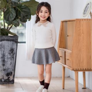 Áo Len Cổ Nơ Hàn Quốc K195014 Cho Bé Gái