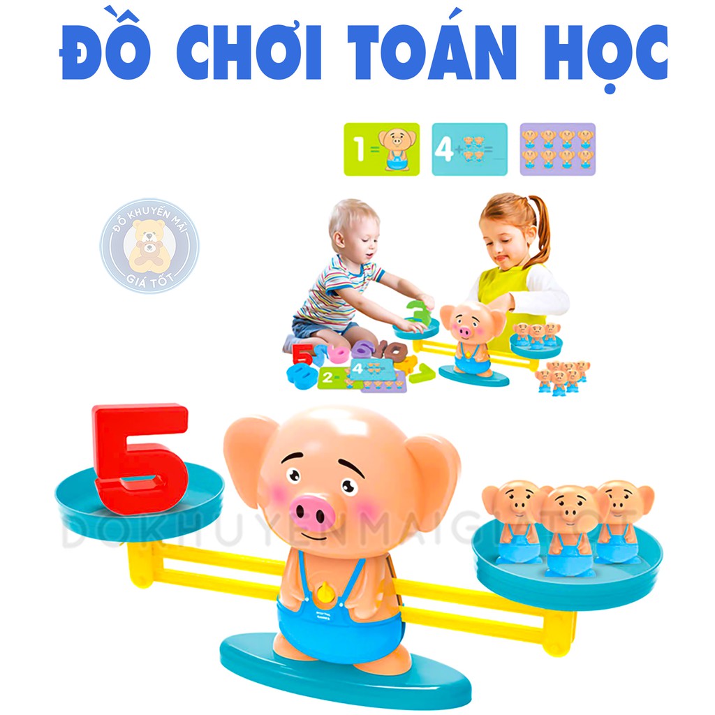 Đồ chơi giáo dục - cân bằng toán học khỉ con/heo con thông minh - Đồ khuyến mãi giá tốt P002