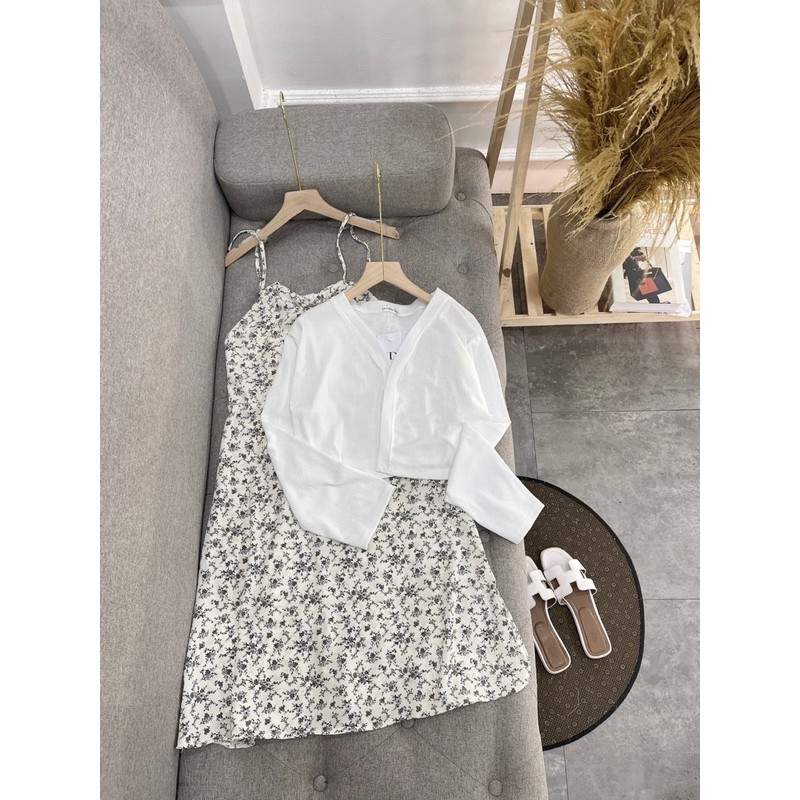 Váy Hoa Nhí Vintage Dáng Dài 2 Dây Mix Áo Tăm Nhà ANNAMAI | BigBuy360 - bigbuy360.vn