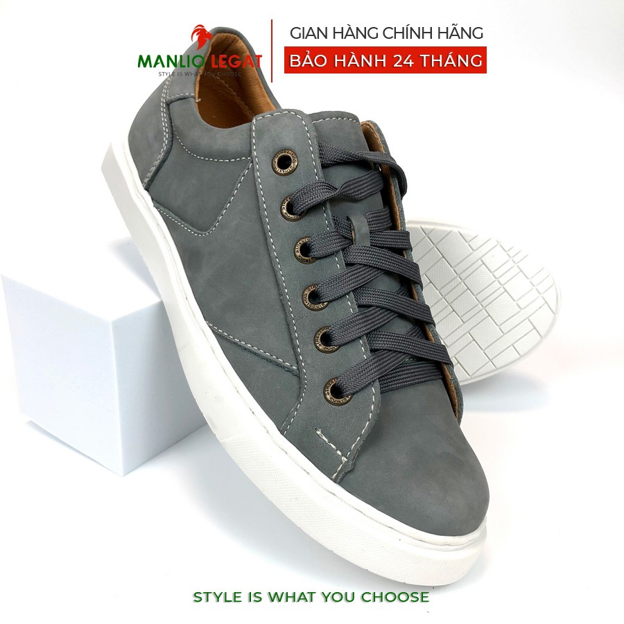 Giày Sneaker nam da lộn Manlio Legat màu xanh siêu độc G8541-LIG | BigBuy360 - bigbuy360.vn