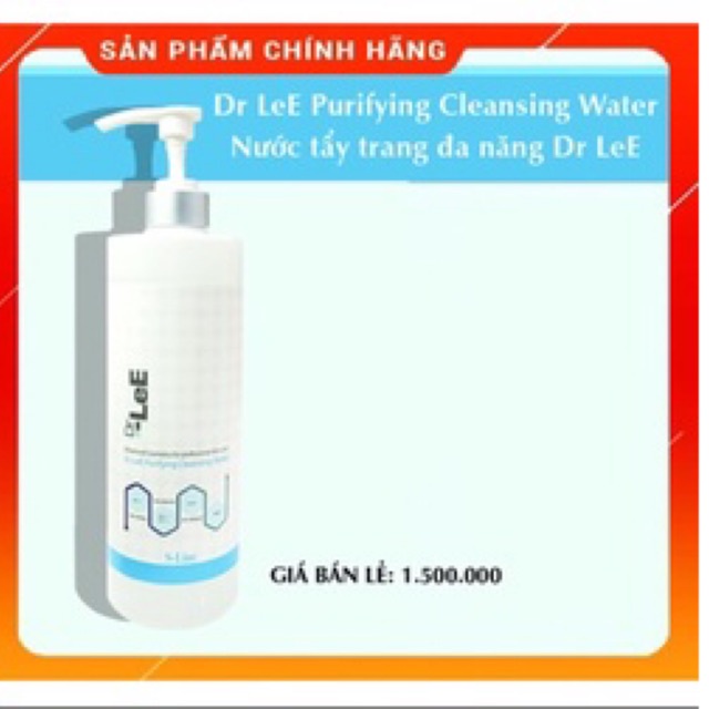 Nước tẩy trang kiềm dầu Purifying Cleasing Water Dr LeE