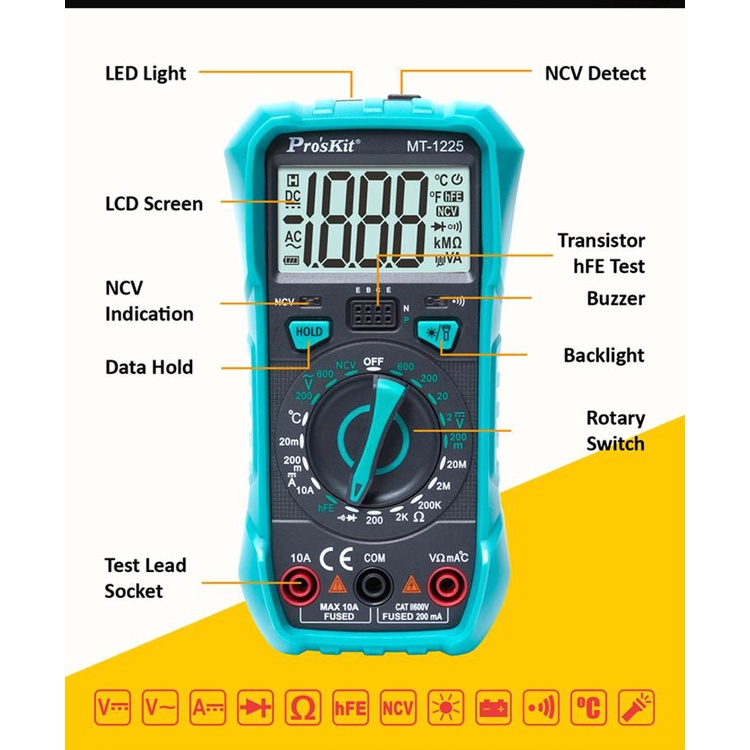 Đồng hồ đo Pro'skit MT-1225