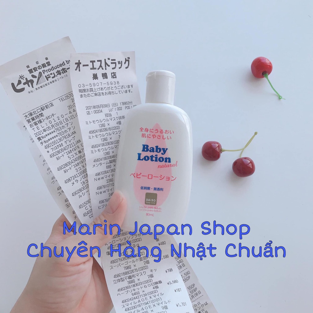 (Sale) Sữa dưỡng thể cho bé Baby Lotion Natural Nội Địa Nhật Bản 80ml