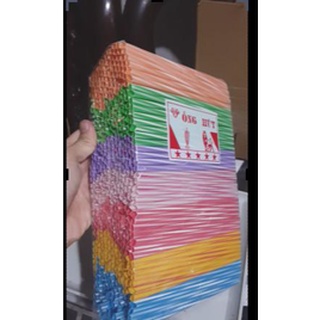  bịch 500gr ống hút nhựa cứng nhiều màu ống hút nước mía ống hút đầu nhọn cứng cáp ống hút nhọn 