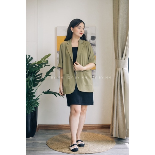 ÁO KHOÁC BLAZER BIGSIZE TAY LỠ CÓ TÚI - BLAZER BIG SIZE THIẾT KẾ - IZY BY NHI | BigBuy360 - bigbuy360.vn