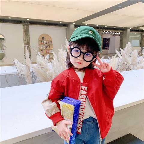 Áo Khoác Bóng Chày Bằng Cotton Màu Trơn Thời Trang Xuân Thu Hàn Quốc Cho Bé Gái