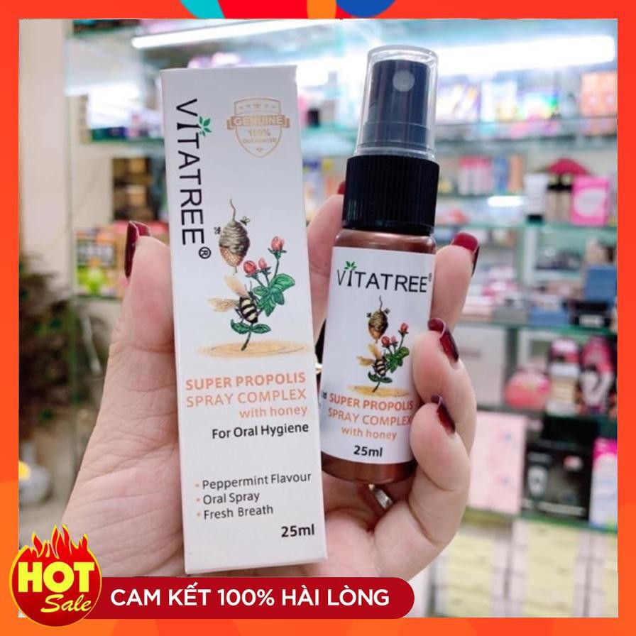 Chai xịt họng keo ong vitatree