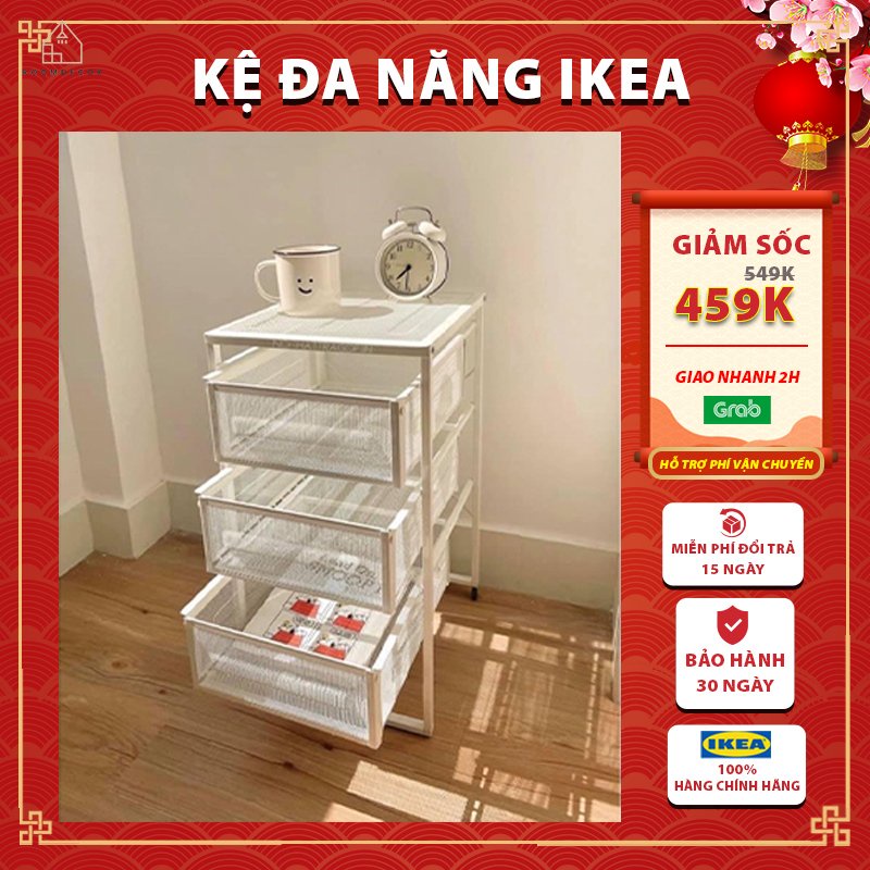 Kệ Để Tài Liệu Làm Việc IKEA Giá Có Ngăn Kéo Để Đồ Skin Care