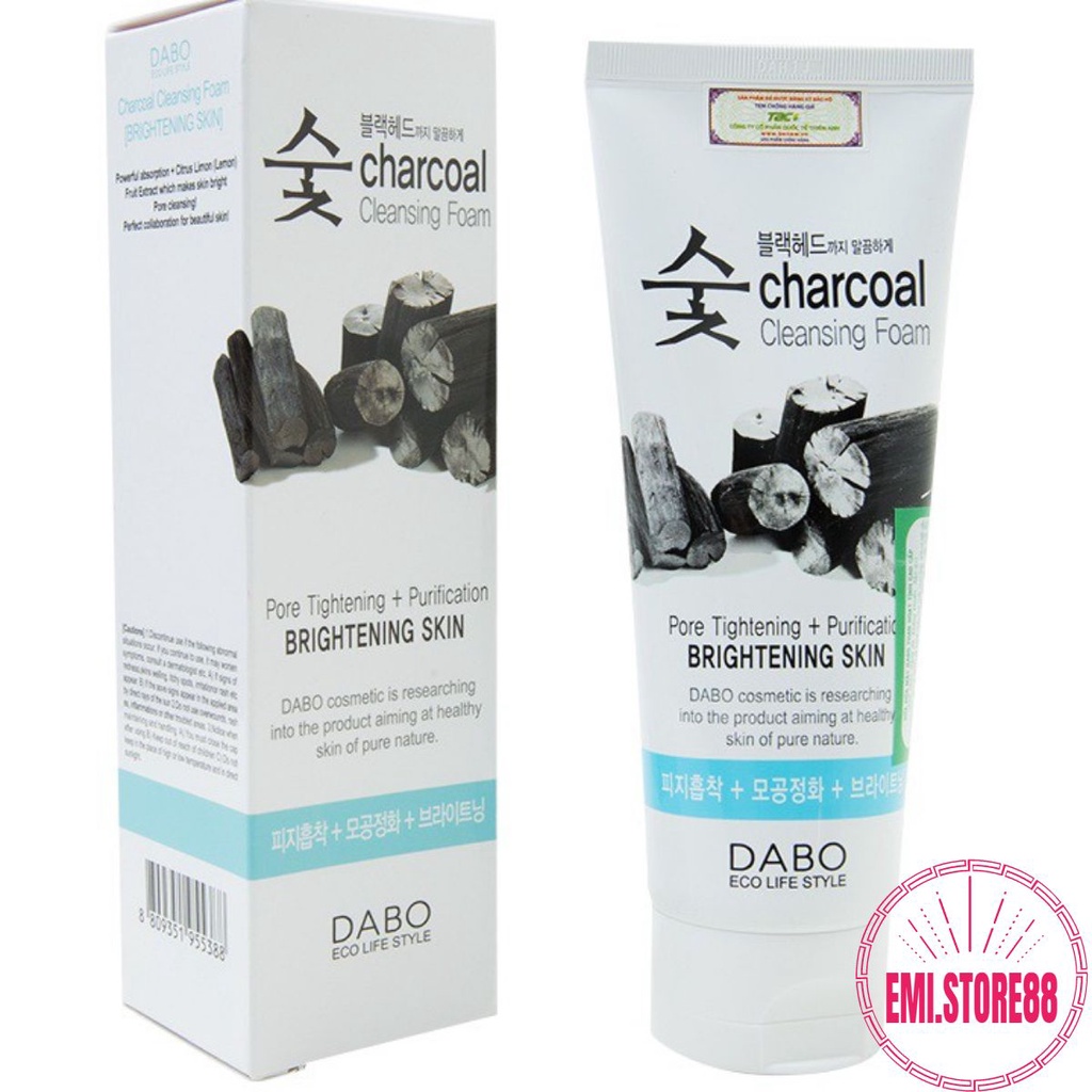 Sữa Rửa Mặt Than Hoạt Tính cao cấp DABO 150ml sạch mụn ,hết nhờn / Sữa Rửa Mặt Chính Hãng