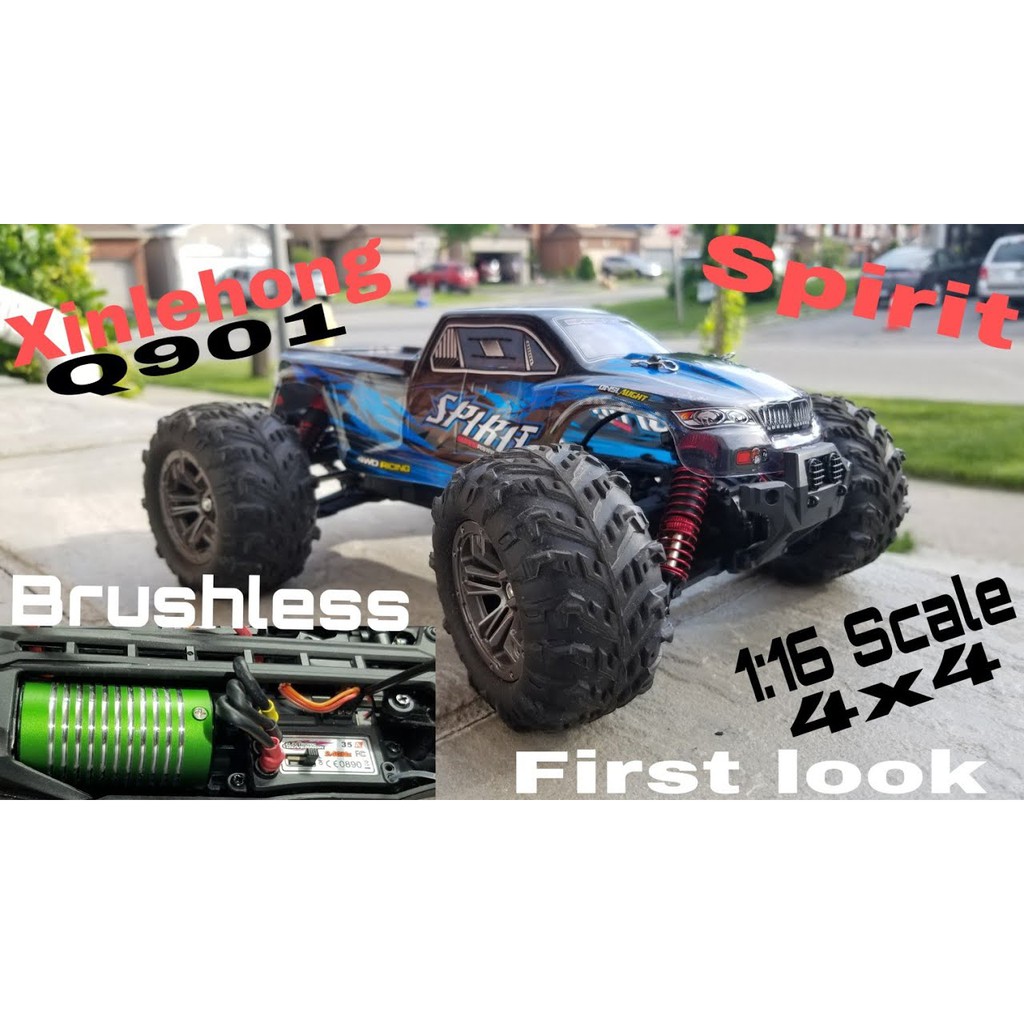Mô hình xe tốc độ cao xinlehong Q901 ôtô điều khiển từ xa RC - Monster Truck Spirit Q901, 1:16, 60km/h Drift chống nước