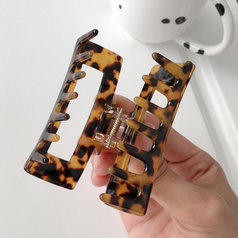 Kẹp Tóc Càng Cua Hình Chữ Nhật Khoét Lỗ Rỗng Phong Cách Hàn Quốc Cho Rùa / Chuối Po