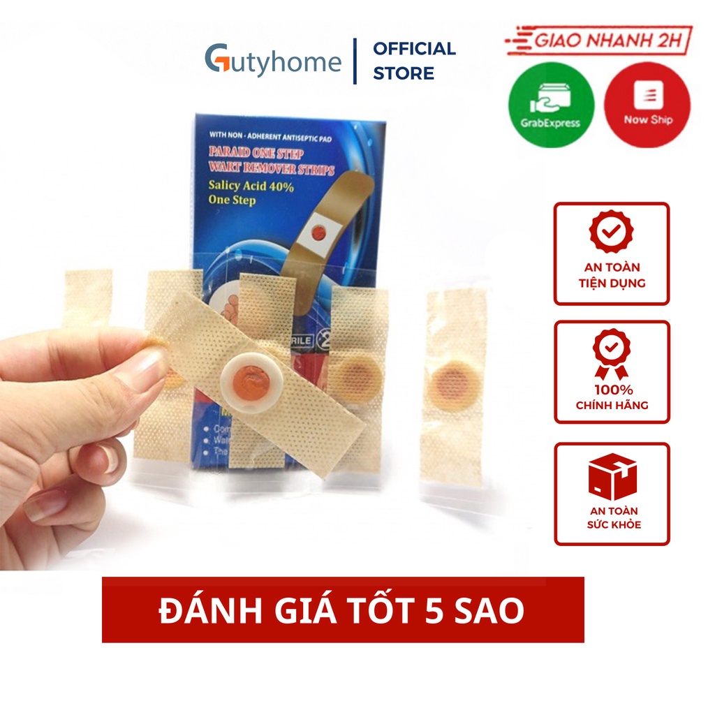 ( Hộp 6 miếng ) Sterile Miếng Dán Ngăn Ngừa Mụn Cóc Loại bỏ các mụn cóc, mụn cơm, mắt cá chân thông thường trên da