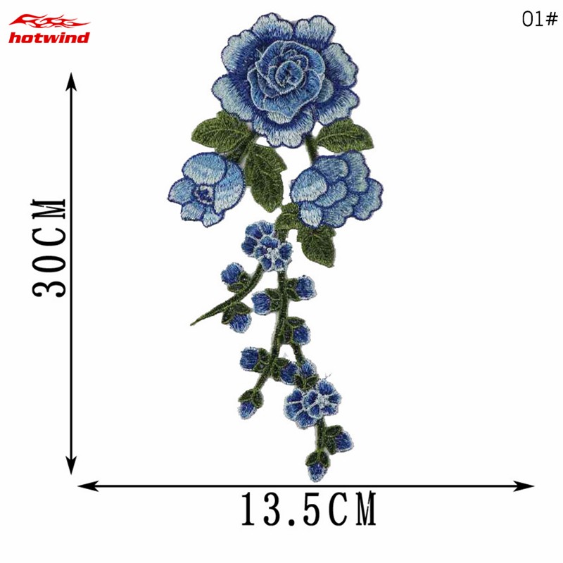 Miếng Thêu Hình Bông Hoa Trang Trí Quần Áo 12 Màu Tùy Chọn