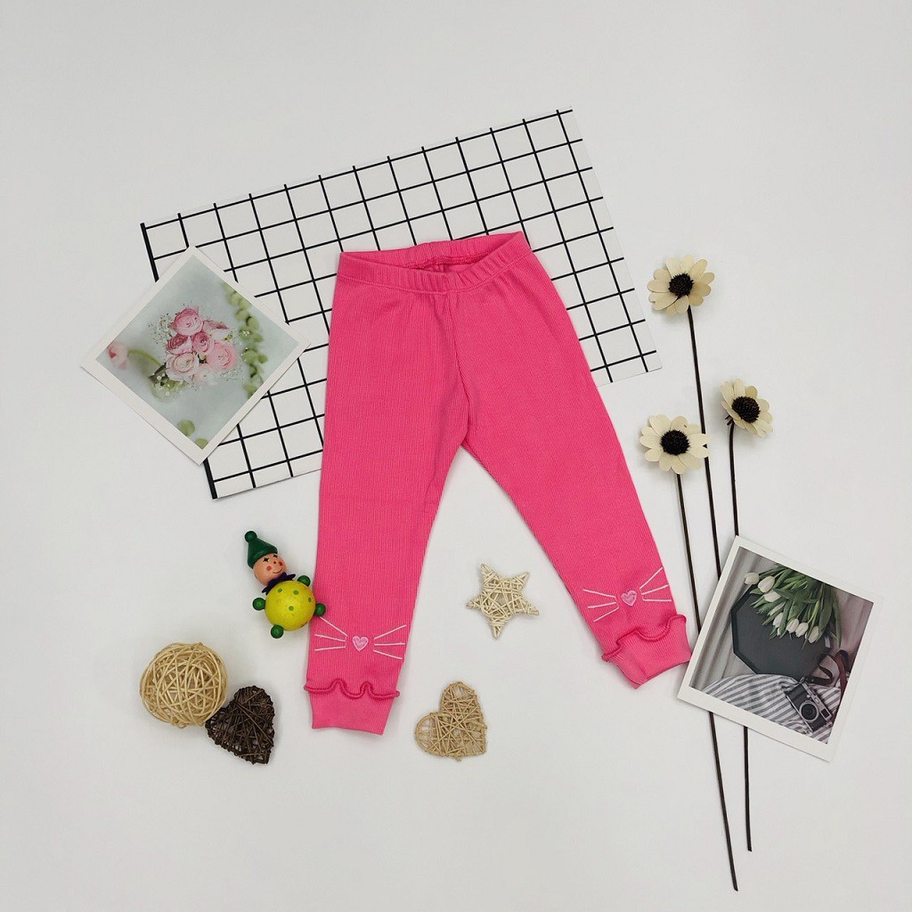 Quần legging bé gái, quần len tăm cho bé dáng ôm, mềm mịn, size 3-10 tuổi - SUNKIDS