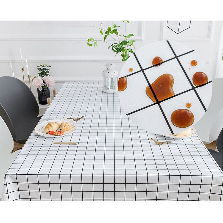 Khăn Trải Bàn Họa Tiết Vintage Caro Chống Thấm Nước Khăn Decor Phông Nền Chụp Ảnh - Dumi Shop