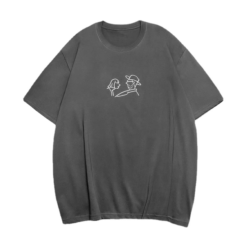 Áo Thun Tay Ngắn Dáng Rộng In Họa Tiết Hoạt Hình Phong Cách Hàn Quốc Thời Trang Mùa Hè Cho Nam Size M-8XL