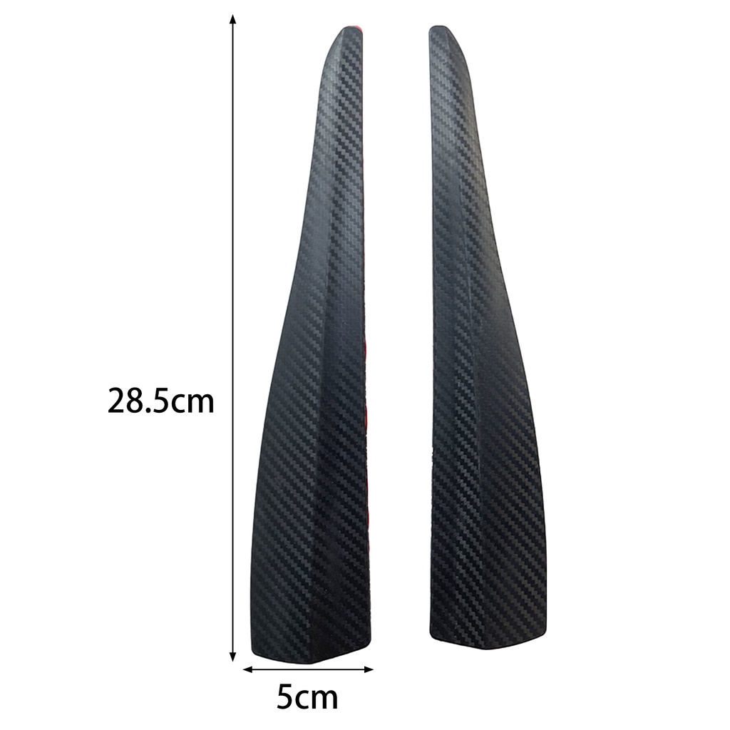 Bộ 2 Miếng Dán Bảo Vệ Góc Xe Hơi Chống Va Chạm Chất Liệu Sợi Carbon