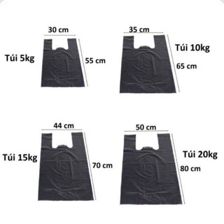 Túi nilon đen đóng hàng, đựng rác (Bịch 1Kg)