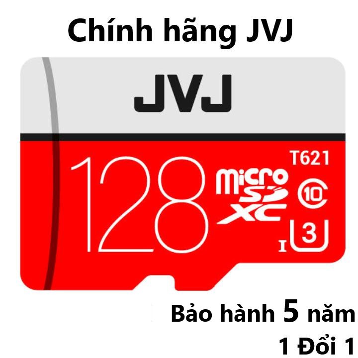 Thẻ nhớ 128Gb JVJ Pro U3 Class 10 MicroSDHC – chuyên dụng cho CAMERA tốc độ cao tương thích với mọi thiết bị