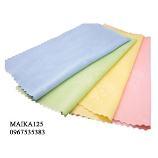 Combo 10 Khăn lau mắt kính size 14x14cm - {Hàng chất} Khăn có họa tiết mềm mịn, lau cực sạch các mắt kính
