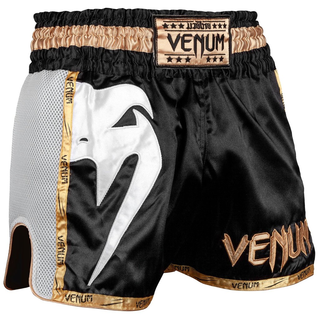 Quần Muay Thai Venum Giant - Black/Gold/White