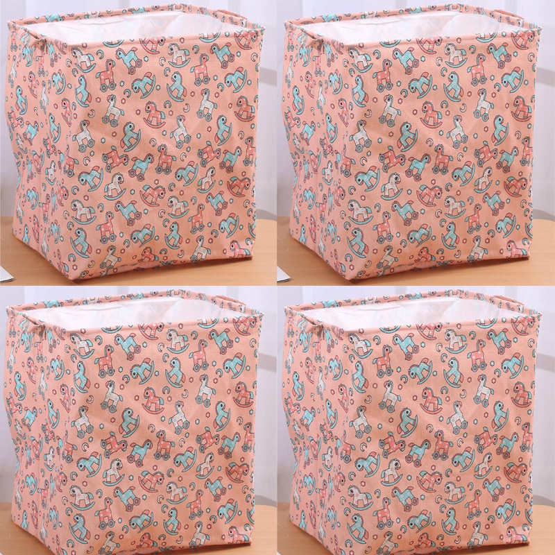 (LOẠI LỚN50x40x50cm)Giỏ Vải Vuông Đựng Đồ Đa Năng Gấp Gọn - Sọt Vải Đựng Quần Áo, Đồ Chơi Chống Thấm Nước