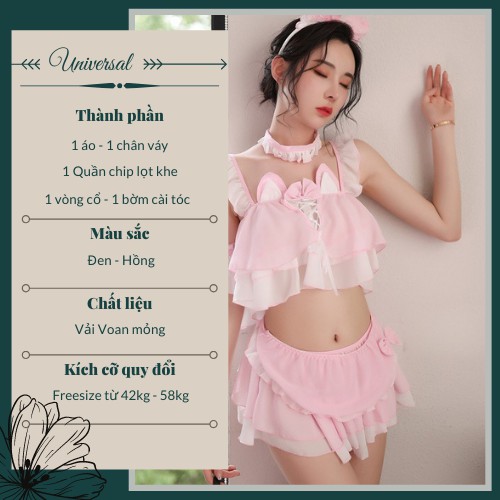 Đồ Cosplay Mèo Con Nghe Lời - Bộ Váy Ngủ Cosplay Chú Mèo Con Siêu Gợi Cảm UNIVERSALXXX - DCP32
