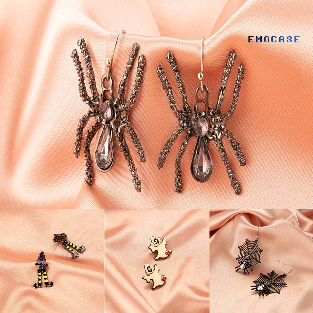 Bông Tai Hình Đầu Lâu Nhện Phong Cách Gothic Thời Trang Cho Nữ