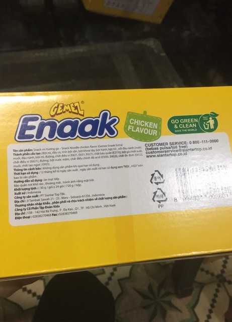 Set 3 Gói Nhỏ Snack Ăn Liền Mì Hương Gà Enaak