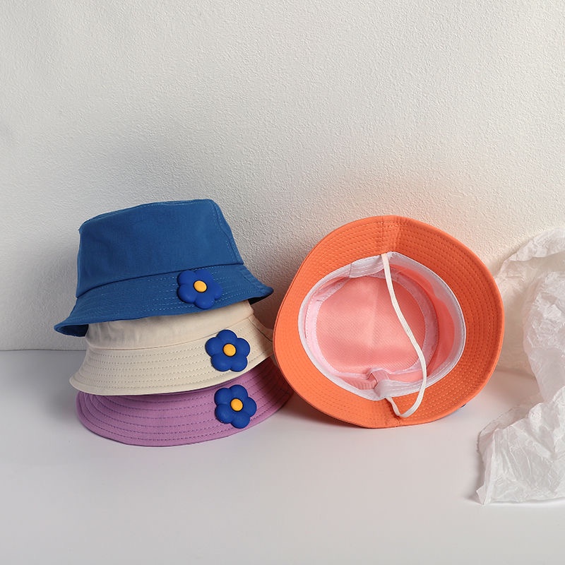 Nón tai bèo cotton chống nắng họa tiết hoa nhỏ thời trang xuân thu hè Hàn Quốc cho bé gái