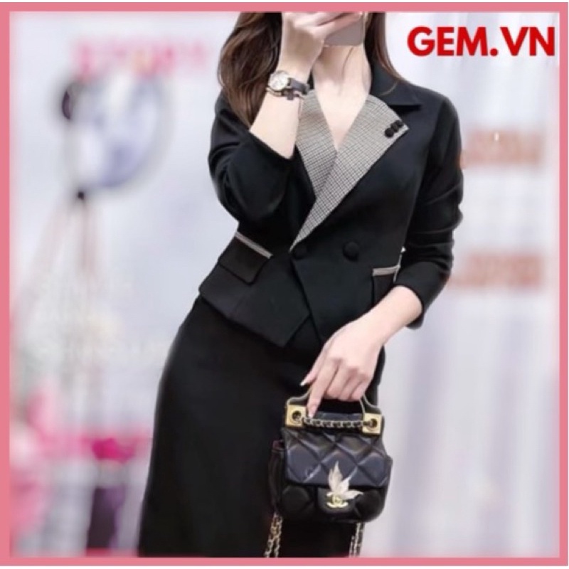 set vest nữ G401 có BIGSIZE sang chảnh rất tôn dáng, hợp thời trang có thể tách rời phối các đồ khác GEM.VN