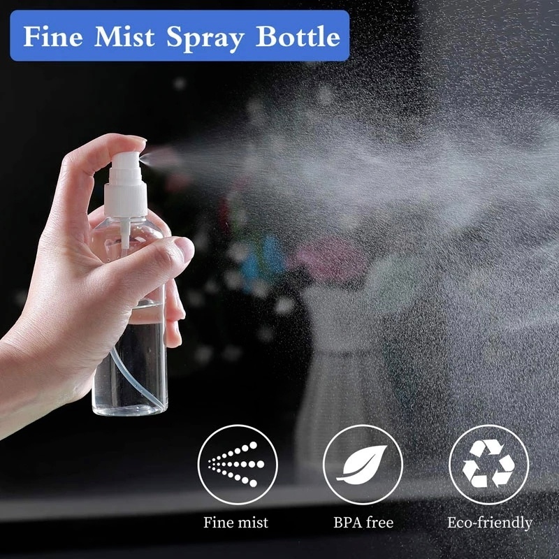 Bình Xịt Nước Hoa Rỗng Bằng Nhựa Trong Suốt 5/10/20/30/50/80/120/150/200/250ml
