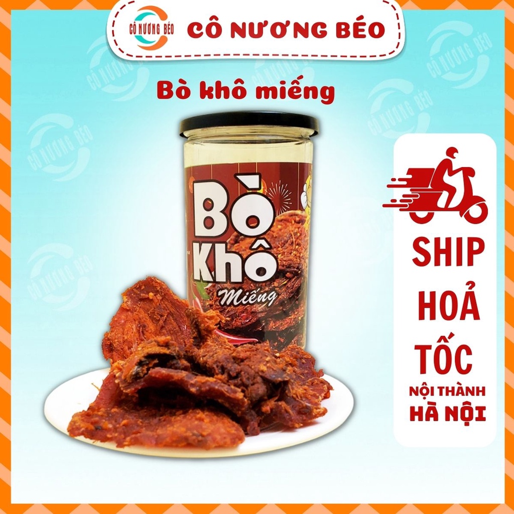 Bò Khô Miếng [100% thịt bò] hũ 170g đồ ăn vặt ngon