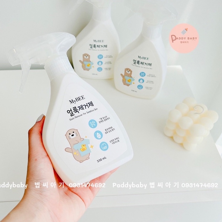 Xịt tẩy trắng vết bẩn quần áo Mybee Hàn Quốc cho bé và cả gia đình - made in Korea