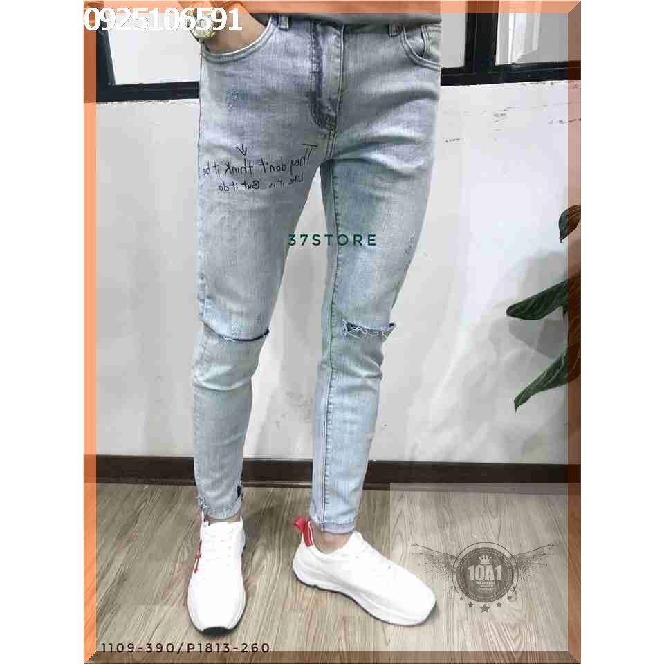 [FREESHIP-TRỢ GIÁ SHOPEE] Quần jean nam rách dạo phố | Quần bò nam rẻ đẹp | quần jeans nam thời trang