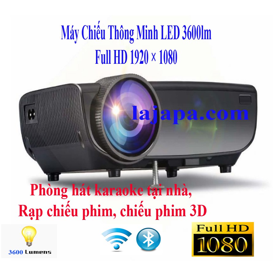 Máy Chiếu Thông Minh LED  3600lm Full HD 1920 × 1080 Rạp chiếu phim 3D , phòng hát karaoke tại nhà