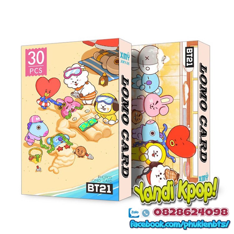 Lomo Card BT21 BTS Dễ Thương