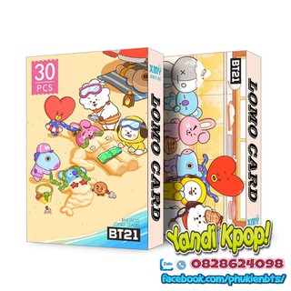 Lomo card bt21 bts dễ thương