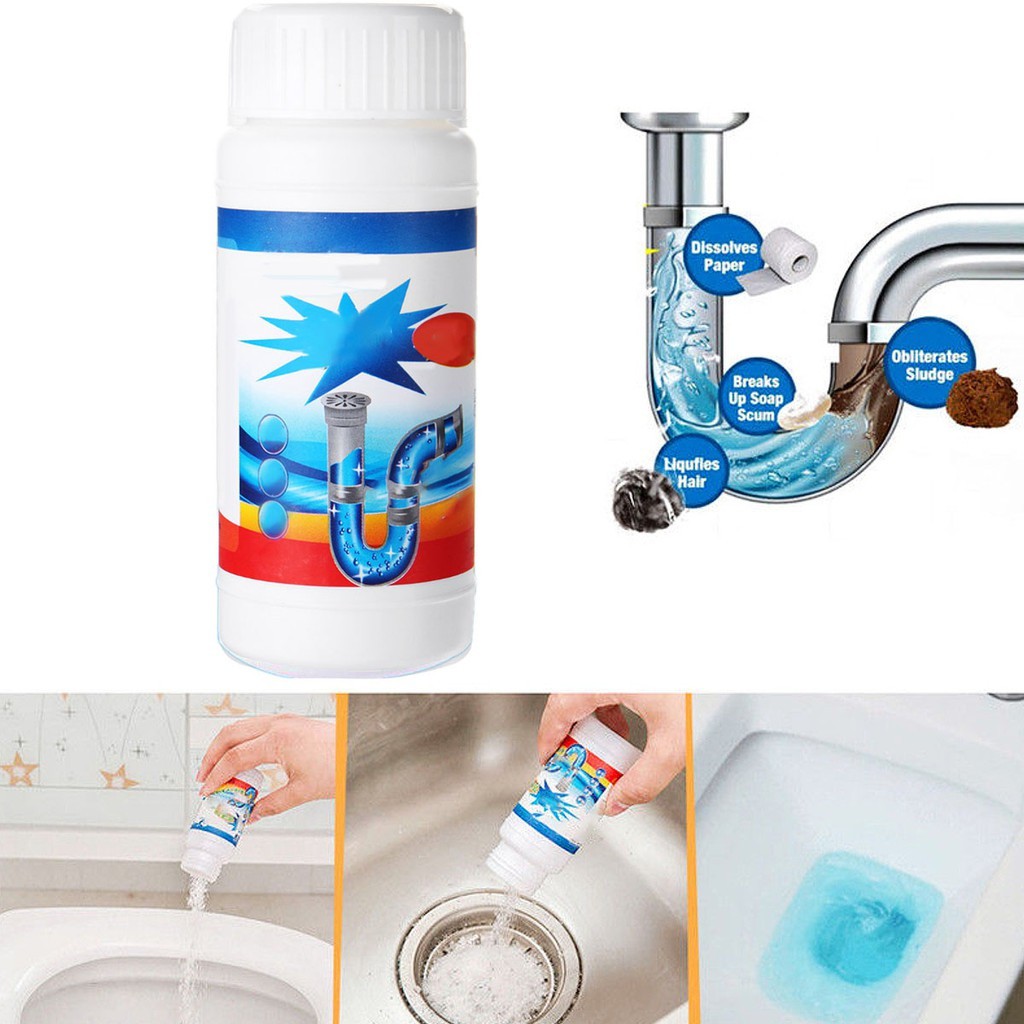 Bột Thông Tắc Cống Bồn Cầu Bồn Rửa Bát Hàn Quốc 110g Chai Đỏ