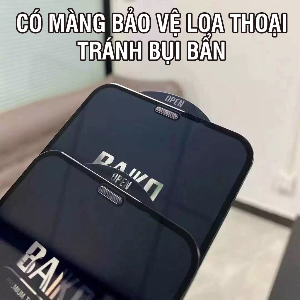 Kính Cường Lực Iphone Full Màn, Cường Lực Baiko Chính Hãng Tặng Kèm Bộ Khăn Lấy Bụi
