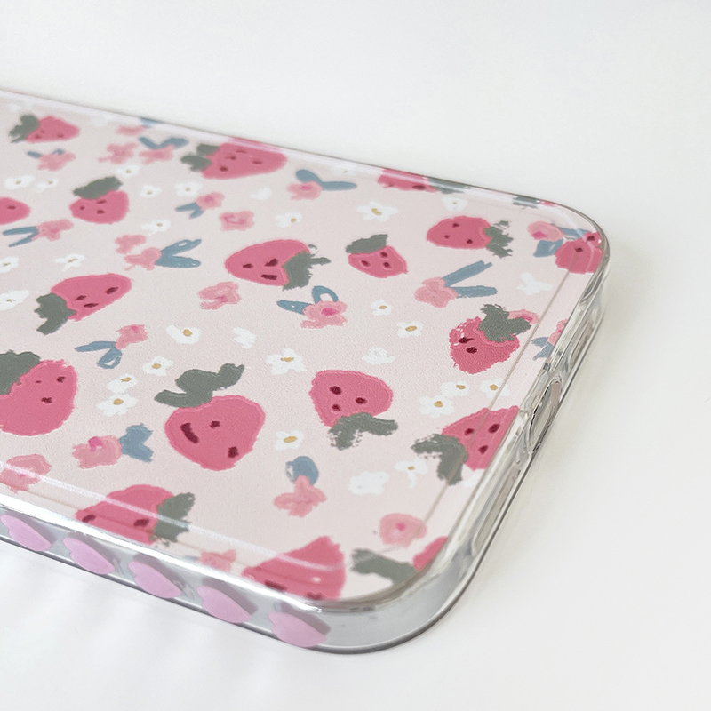 Ốp điện thoại in hình dâu tình yêu 2 mặt chống rớt cho iPhone 12 Pro Max 12Pro 12 Mini iPhone SE2020 11Pro Max 11Pro | BigBuy360 - bigbuy360.vn