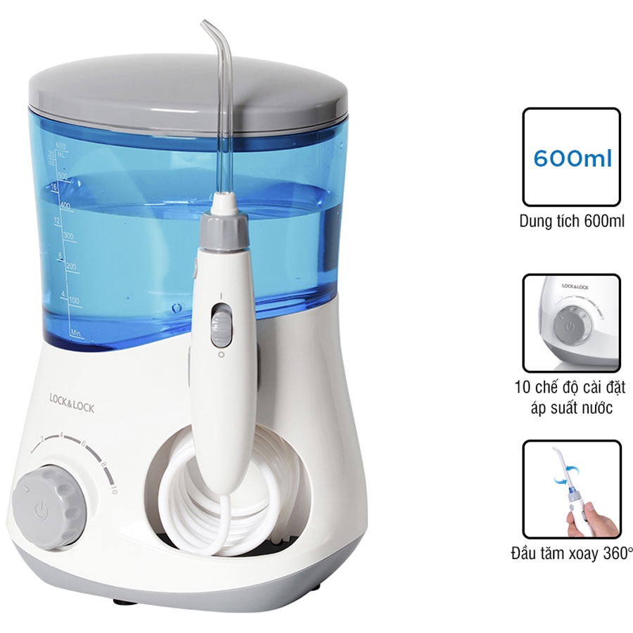 [BH 12 Tháng] Máy Tăm Nước Lock&amp;Lock Oral Irrigator ENR111BLU Màu Xanh Dương