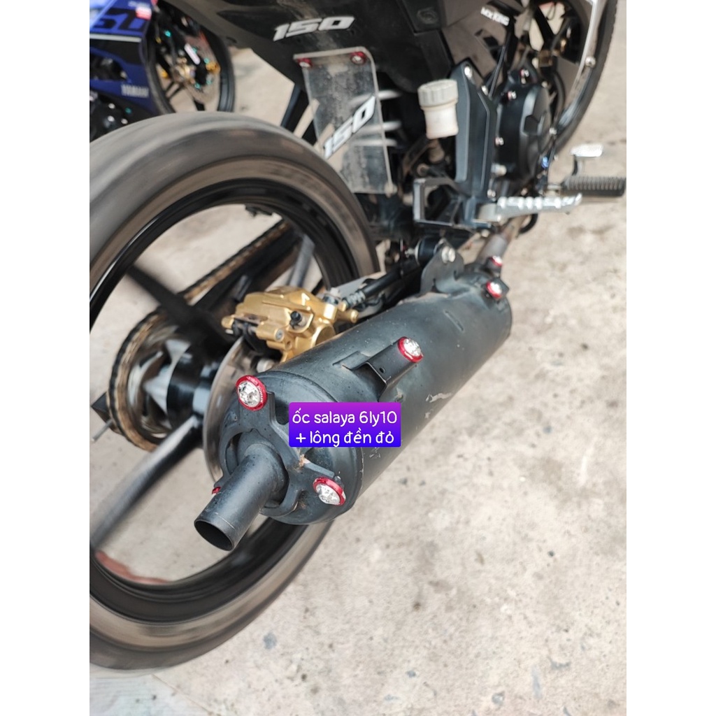 Ốc salaya 6ly10 gắn nón bảo hiểm ốp pô che sên xe máy