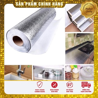 Giấy dán bếp cách nhiệt, miếng decal dán tường nhà bếp chống thấm (2 mét khổ 40cm)