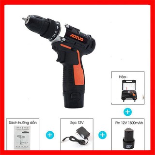 Bộ máy khoan tiện dụng Autuo 12V có đảo chiều - Máy khoan vặn vít, máy khoan cầm tay sửa chữa