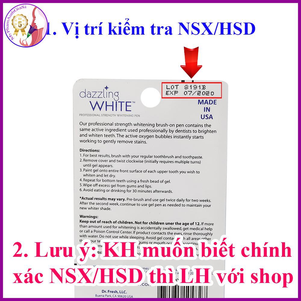 BÚT TẨY TRẮNG RĂNG TRONG 7 NGÀY DAZZLING WHITE USA MỸ
