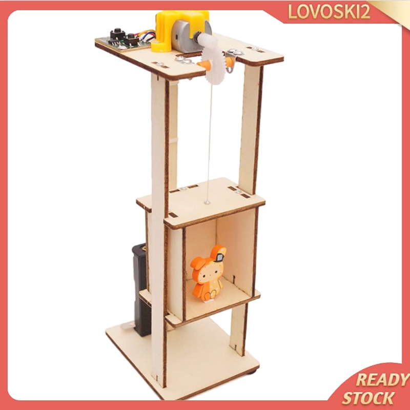 [LOVOSKI2]DIY Electric Lift Kids Educational Toy Elevator Model Science Toys