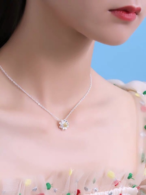 Dây chuyền bạc QMJ Hoa cúc nhí, xu hướng trang sức Hottrend, vòng cổ thời trang nữ [BẠC CHUẨN] QD008 | BigBuy360 - bigbuy360.vn